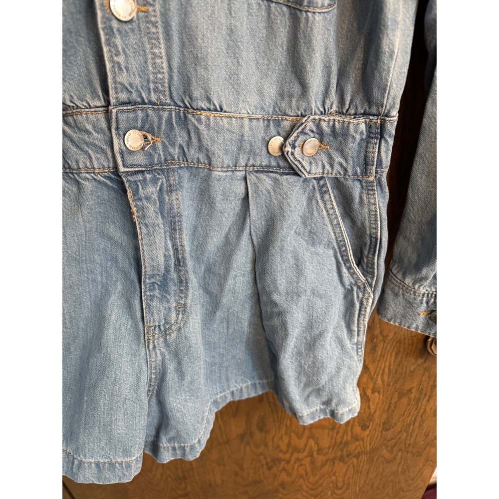 Universal Thread Womens Denim Romper Light Wash Button Front Long Sleeve Size 12 - Picture 6 of 6